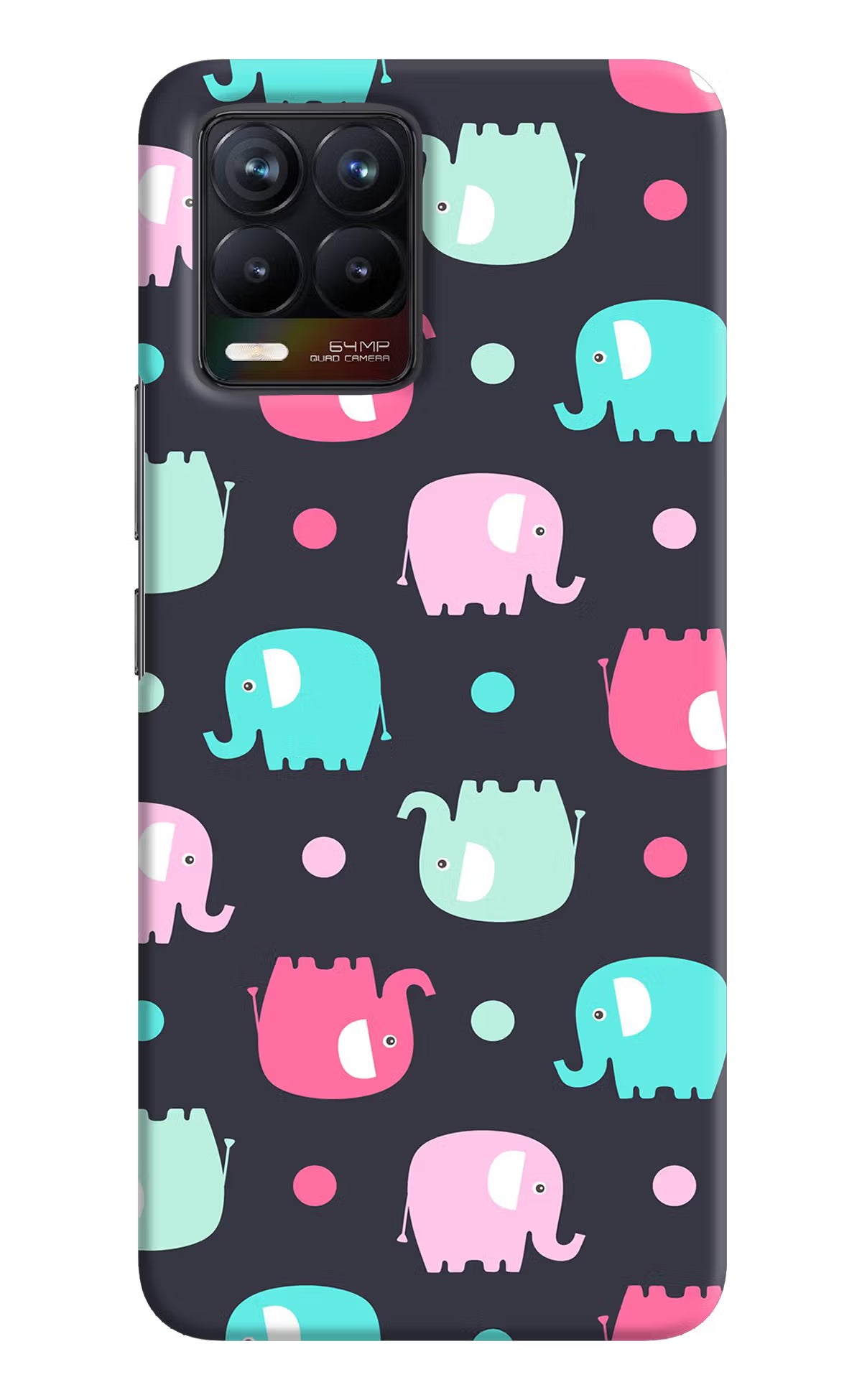 Elephants Realme 8/8 Pro (not 5G) Hard Case Back Cover by Casekaro