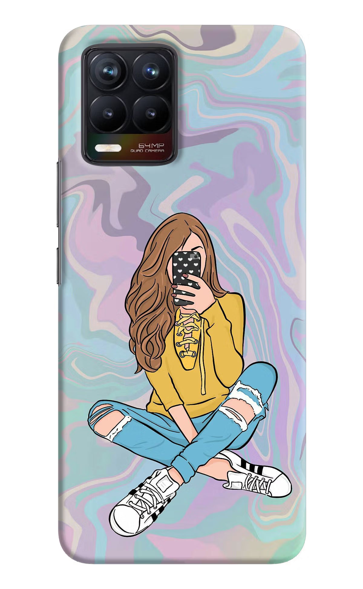 Selfie Girl Realme 8/8 Pro (not 5G) Hard Case Back Cover by Casekaro