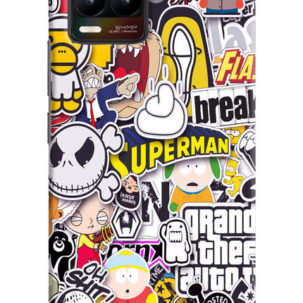 Sticker Bomb Realme 8/8 Pro (not 5G) Hard Case Back Cover by Casekaro