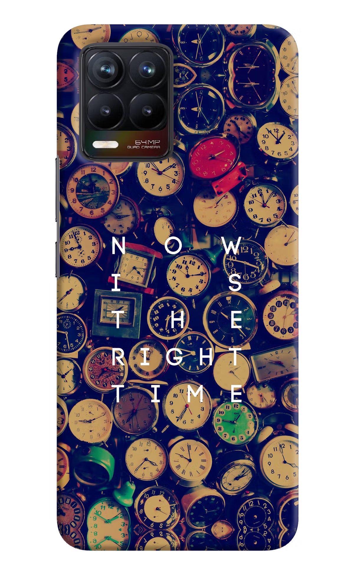 Now is the Right Time Quote Realme 8/8 Pro (not 5G) Hard Case Back Cover by Casekaro