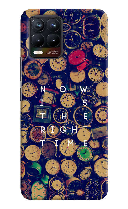 Now is the Right Time Quote Realme 8/8 Pro (not 5G) Hard Case Back Cover by Casekaro