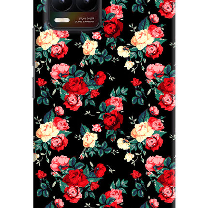 Rose Pattern Realme 8/8 Pro (not 5G) Hard Case Back Cover by Casekaro