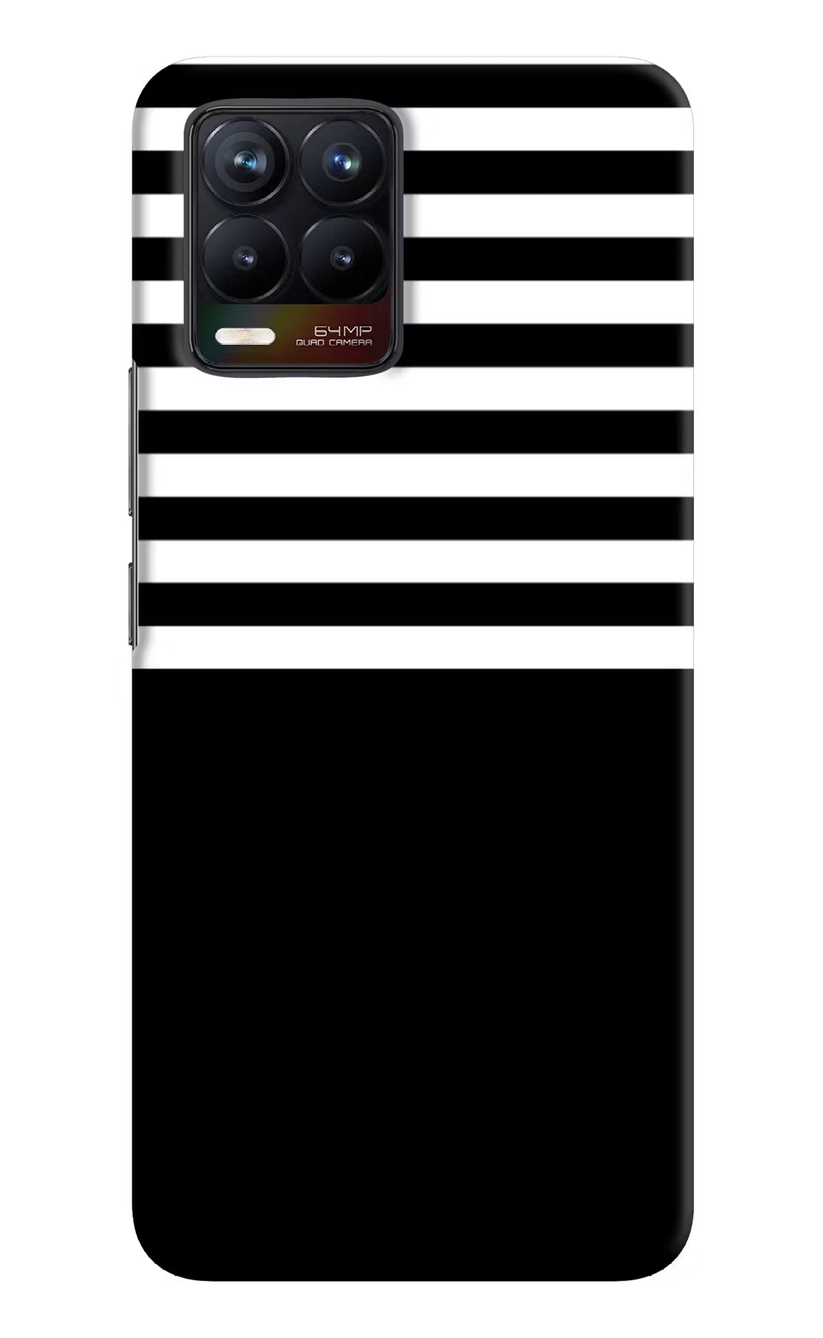 Black and White Print Realme 8/8 Pro (not 5G) Hard Case Back Cover by Casekaro