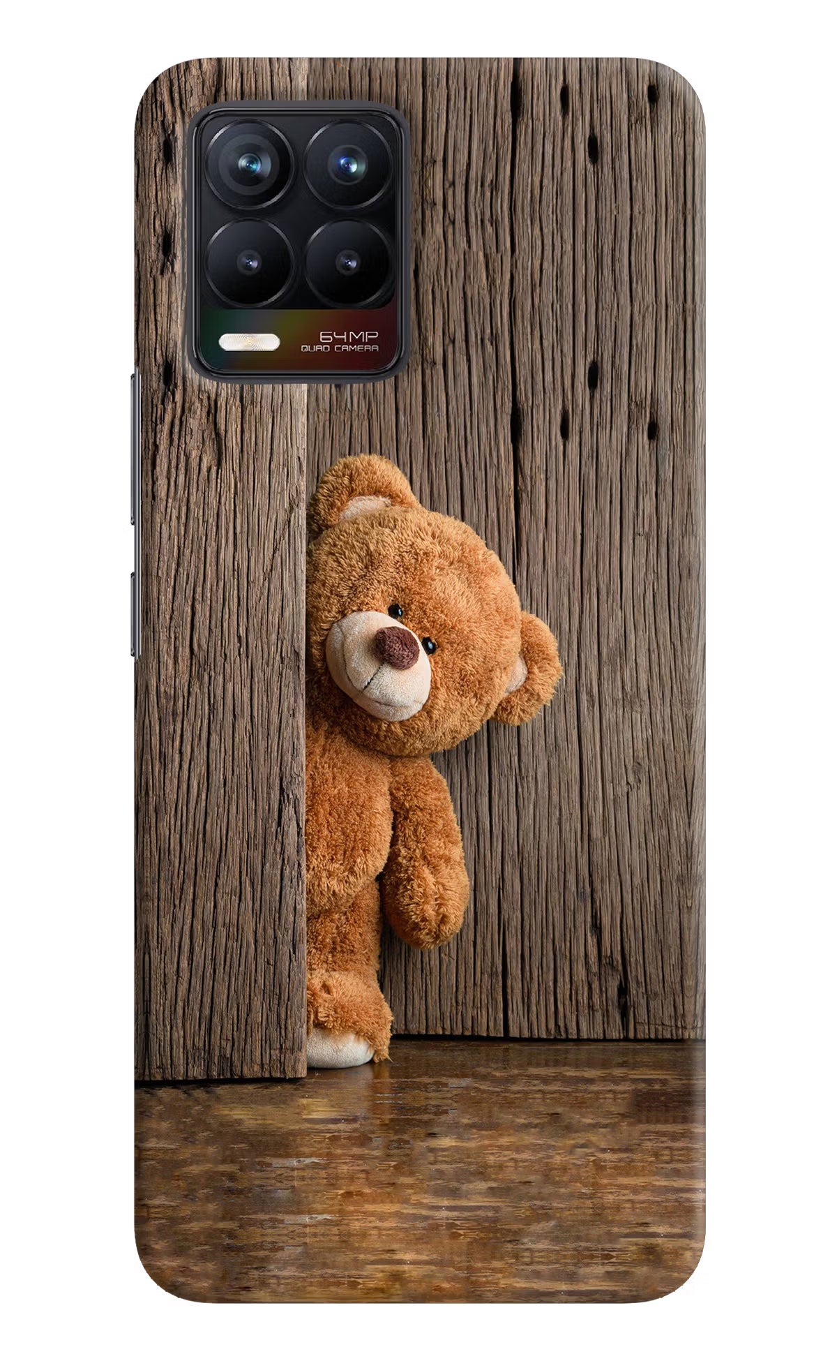 Teddy Wooden Realme 8/8 Pro (not 5G) Hard Case Back Cover by Casekaro