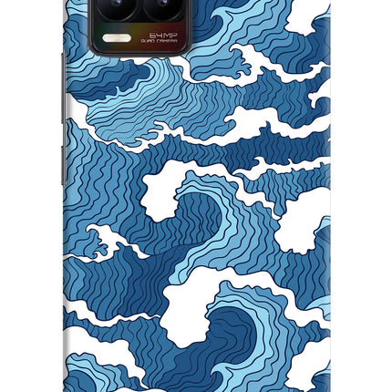 Blue Waves Realme 8/8 Pro (not 5G) Hard Case Back Cover by Casekaro