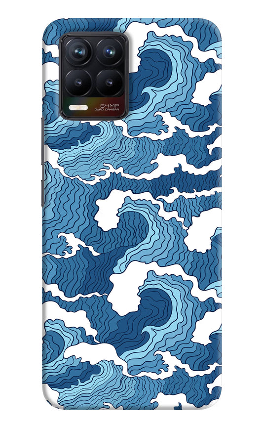 Blue Waves Realme 8/8 Pro (not 5G) Hard Case Back Cover by Casekaro
