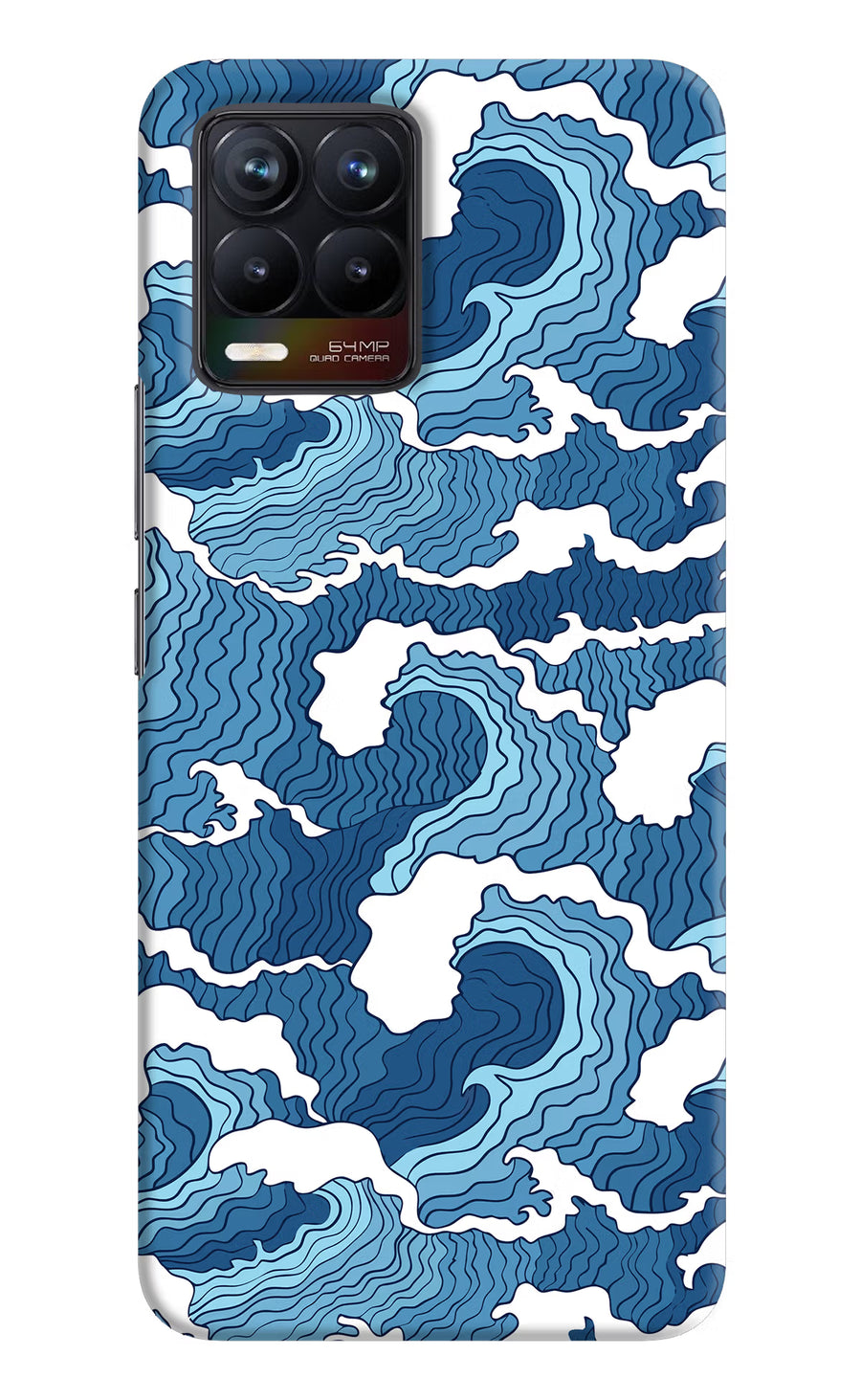 Blue Waves Realme 8/8 Pro (not 5G) Back Cover, Hard case