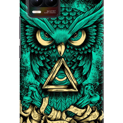 Green Owl Realme 8/8 Pro (not 5G) Hard Case Back Cover by Casekaro