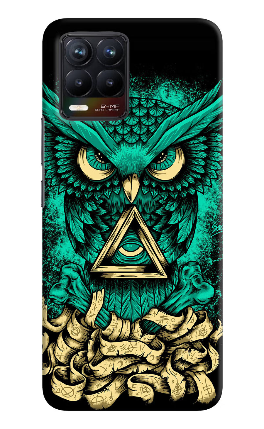 Green Owl Realme 8/8 Pro (not 5G) Back Cover, Hard case