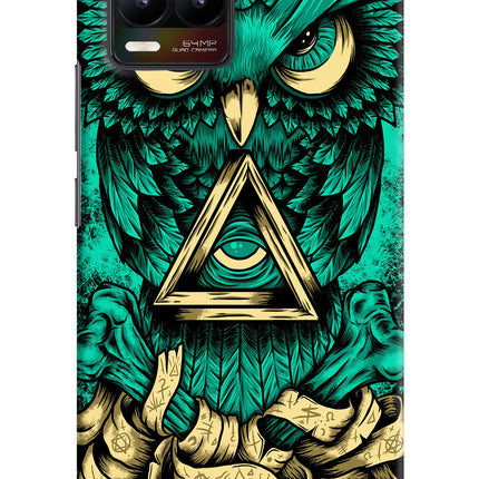 Green Owl Realme 8/8 Pro (not 5G) Hard Case Back Cover by Casekaro