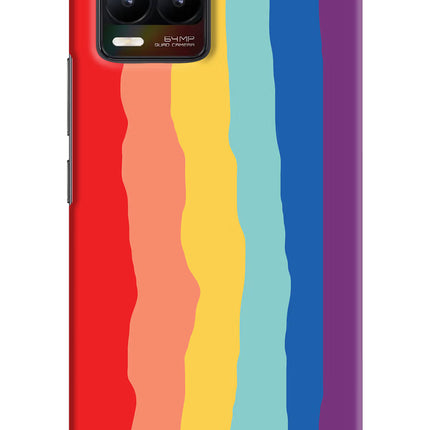 Rainbow Realme 8/8 Pro (not 5G) Hard Case Back Cover by Casekaro