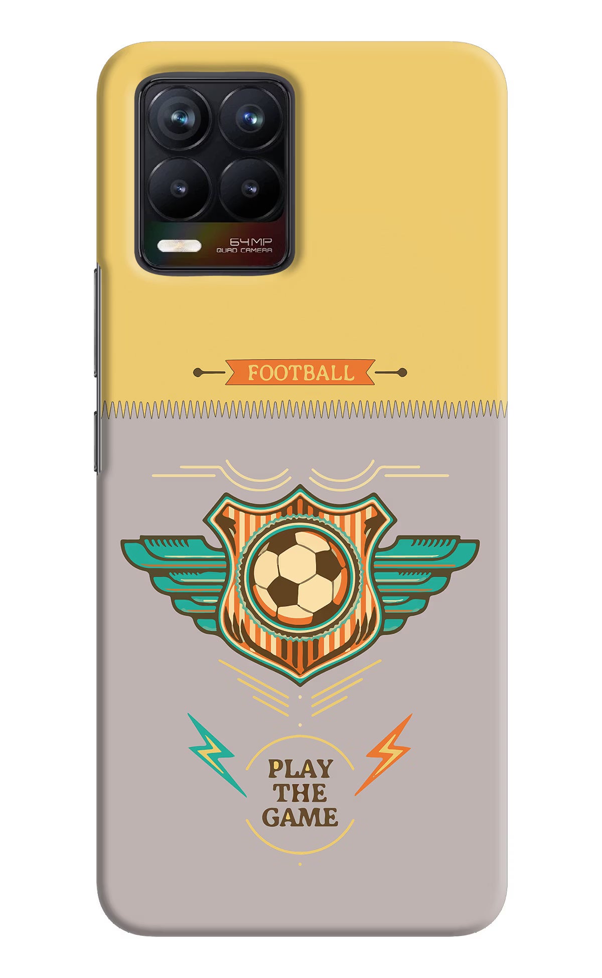 Football Realme 8/8 Pro (not 5G) Hard Case Back Cover by Casekaro
