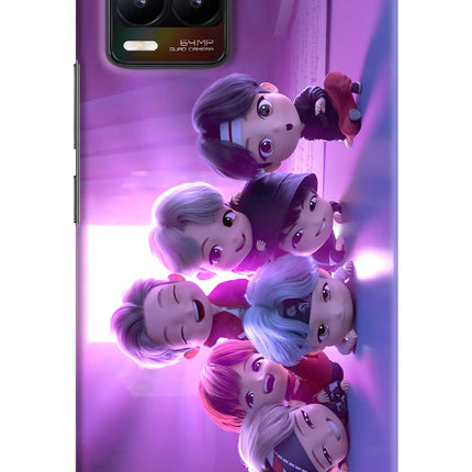 BTS Chibi Realme 8/8 Pro (not 5G) Hard Case Back Cover by Casekaro