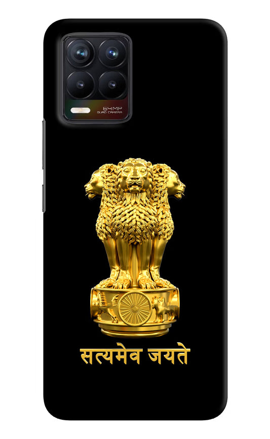 Satyamev Jayate Golden Realme 8/8 Pro (not 5G) Hard Case Back Cover by Casekaro