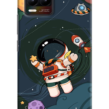 Cartoon Astronaut Realme 8/8 Pro (not 5G) Hard Case Back Cover by Casekaro