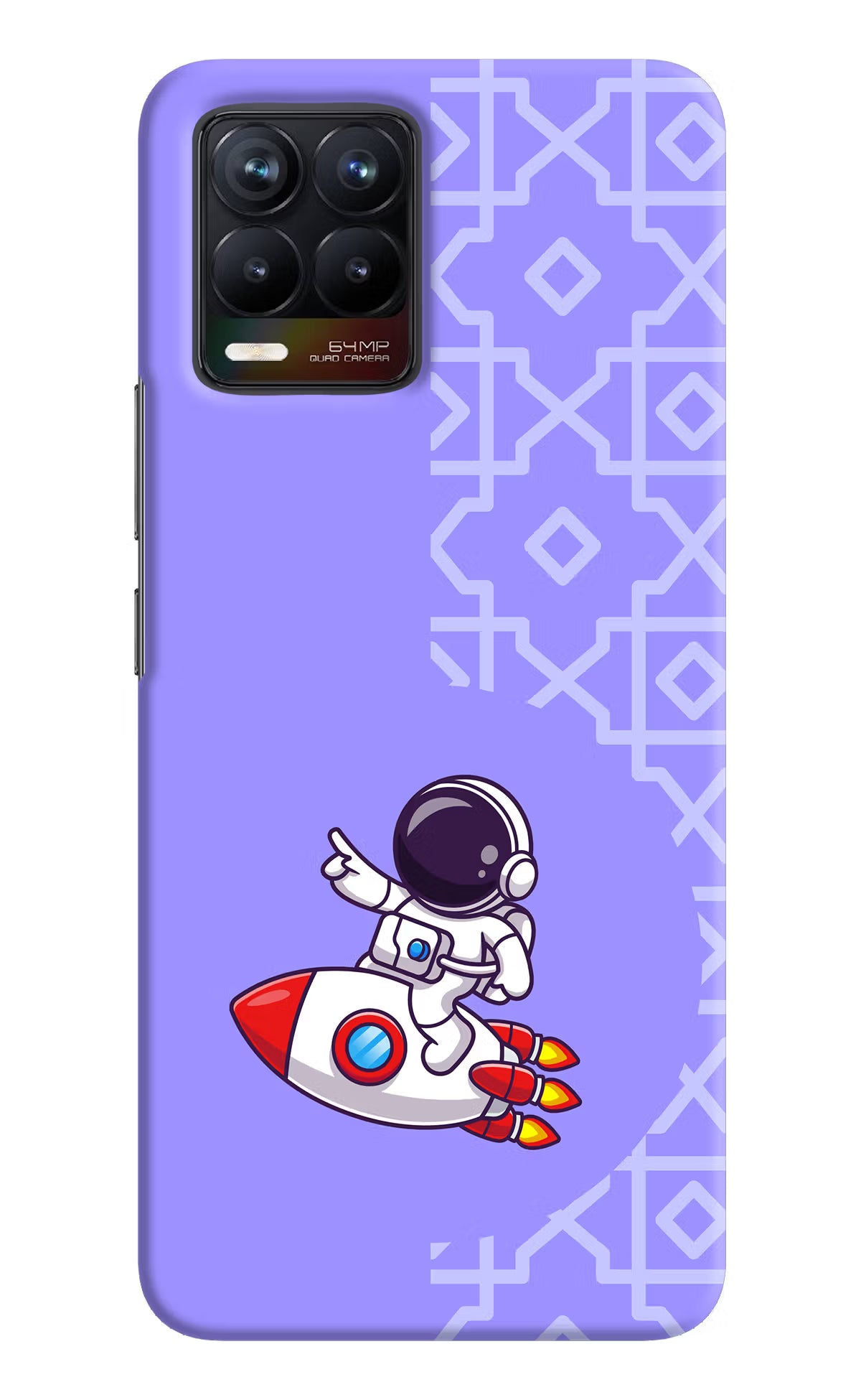 Cute Astronaut Realme 8/8 Pro (not 5G) Hard Case Back Cover by Casekaro