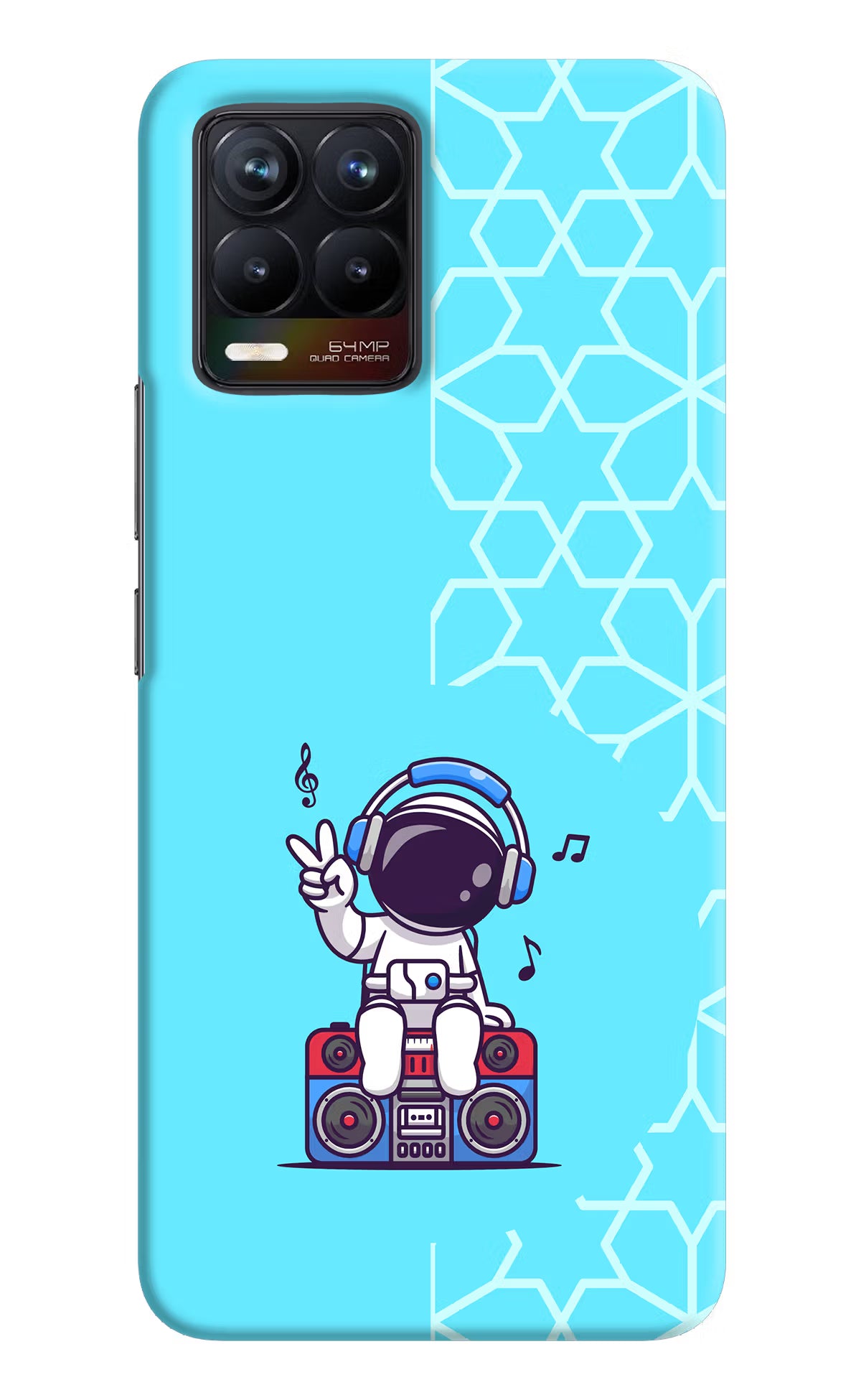 Cute Astronaut Chilling Realme 8/8 Pro (not 5G) Hard Case Back Cover by Casekaro