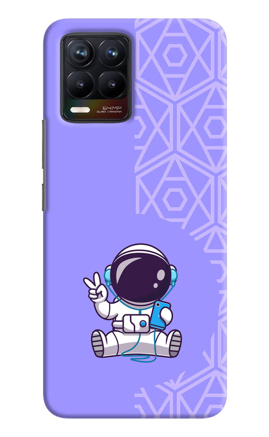 Cute Astronaut Chilling Realme 8/8 Pro (not 5G) Hard Case Back Cover by Casekaro