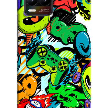 Game Doodle Realme 8/8 Pro (not 5G) Hard Case Back Cover by Casekaro