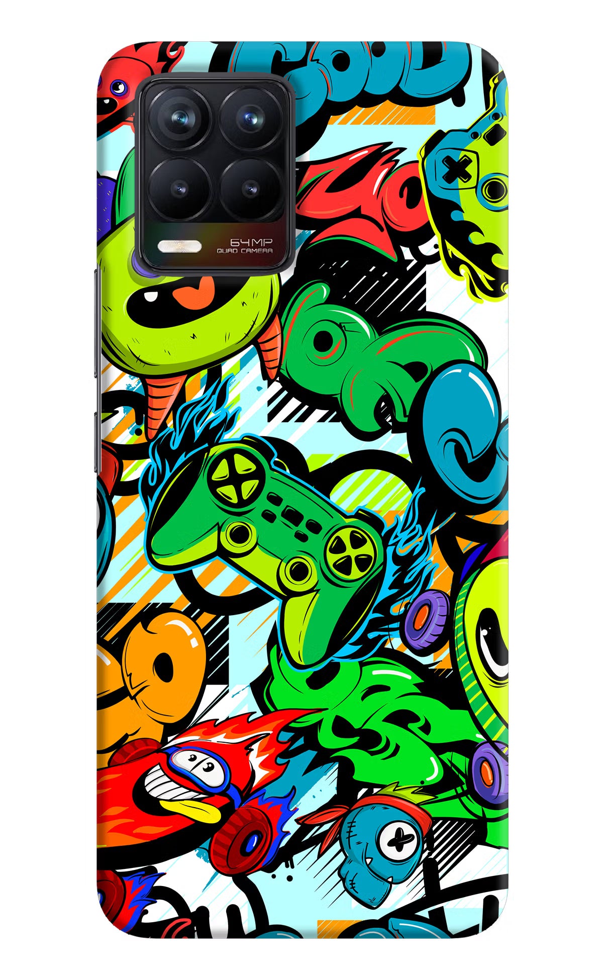 Game Doodle Realme 8/8 Pro (not 5G) Hard Case Back Cover by Casekaro