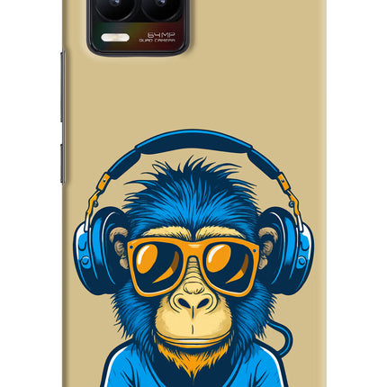 Monkey Headphone Realme 8/8 Pro (not 5G) Hard Case Back Cover by Casekaro