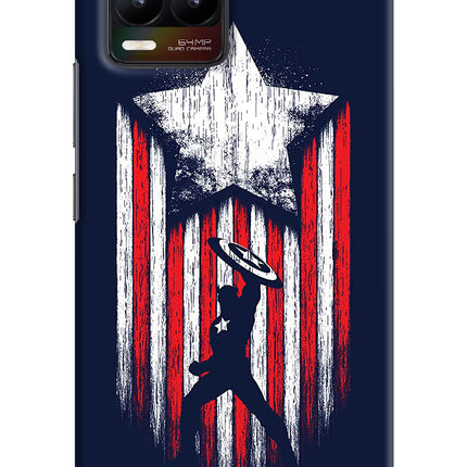 Captain America Marvel Art Realme 8/8 Pro (not 5G) Hard Case Back Cover by Casekaro
