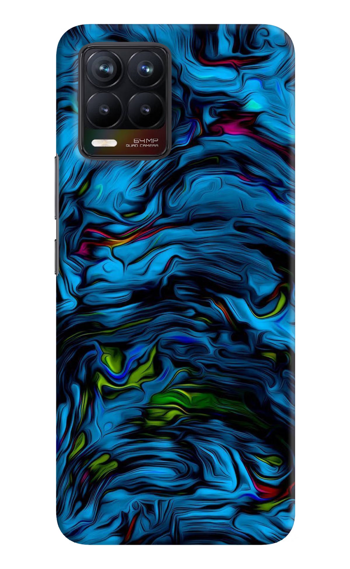 Dark Blue Abstract Realme 8/8 Pro (not 5G) Hard Case Back Cover by Casekaro