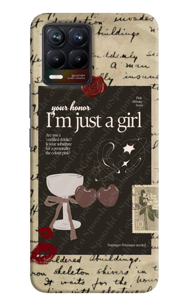 I am just a girl Realme 8/8 Pro (not 5G) Hard Case Back Cover by Casekaro