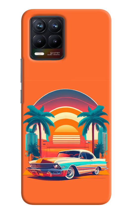 Palm Drive 80s Realme 8/8 Pro (not 5G) Hard Case Back Cover by Casekaro