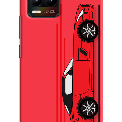 Red Velocity Realme 8/8 Pro (not 5G) Hard Case Back Cover by Casekaro