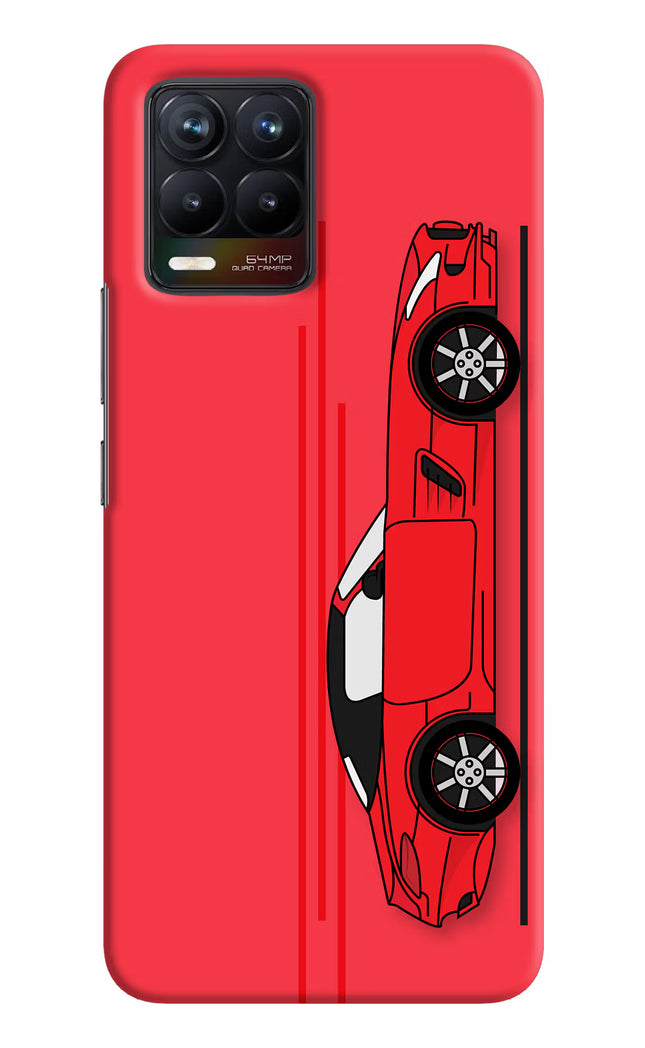 Red Velocity Realme 8/8 Pro (not 5G) Hard Case Back Cover by Casekaro