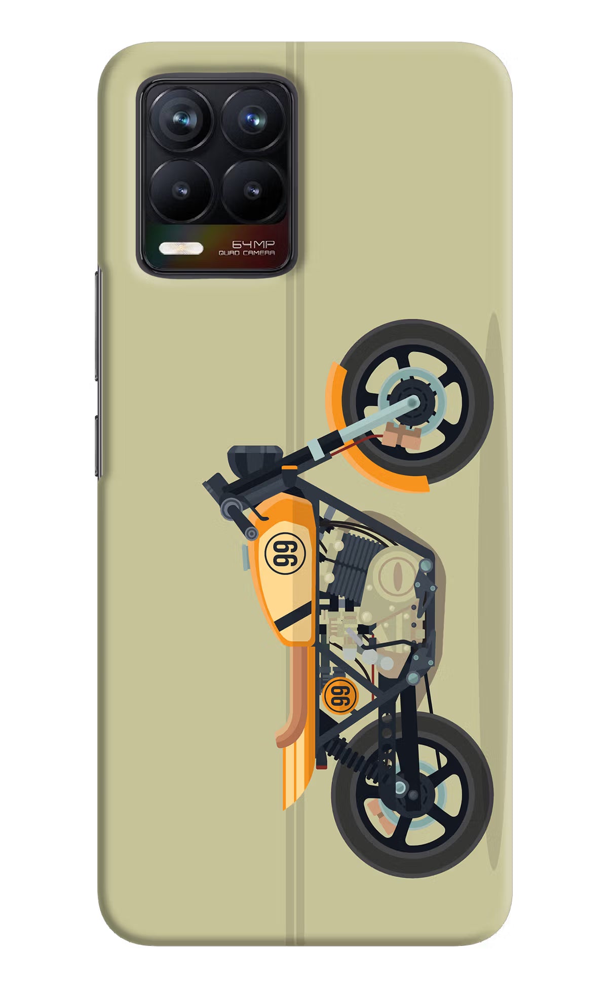 Vertical Speedster Realme 8/8 Pro (not 5G) Hard Case Back Cover by Casekaro