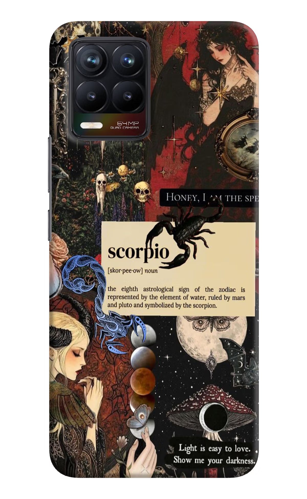 Scorpio Zodiac Realme 8/8 Pro (not 5G) Hard Case Back Cover by Casekaro