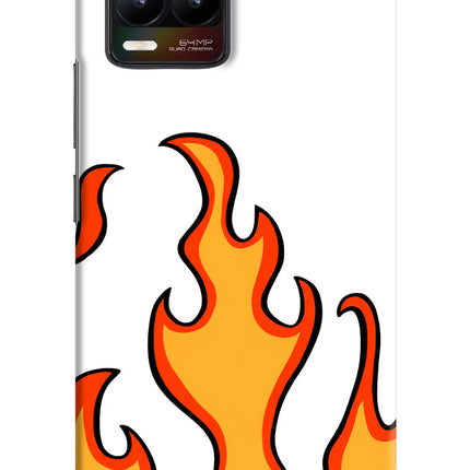 Fired Up – White Realme 8/8 Pro (not 5G) Hard Case Back Cover by Casekaro