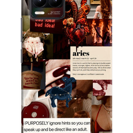 Zodiac Aries Realme 8/8 Pro (not 5G) Hard Case Back Cover by Casekaro