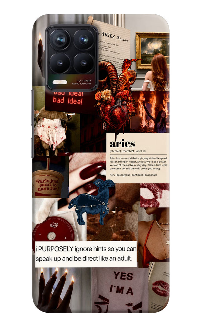 Zodiac Aries Realme 8/8 Pro (not 5G) Hard Case Back Cover by Casekaro