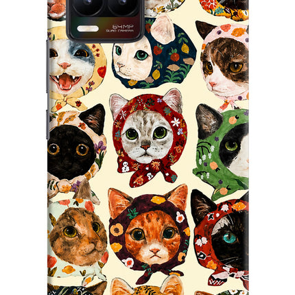Cool Cat Realme 8/8 Pro (not 5G) Hard Case Back Cover by Casekaro