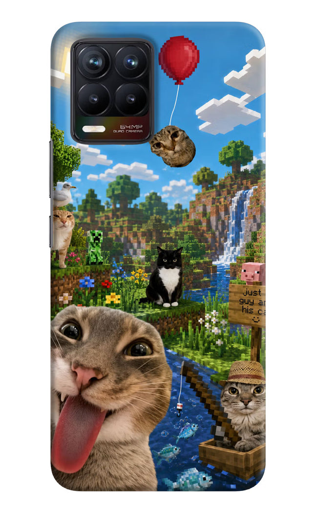 Minecraft Cat Chaos Realme 8/8 Pro (not 5G) Hard Case Back Cover by Casekaro