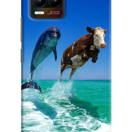 Dolphin vs Cow Realme 8/8 Pro (not 5G) Hard Case Back Cover by Casekaro