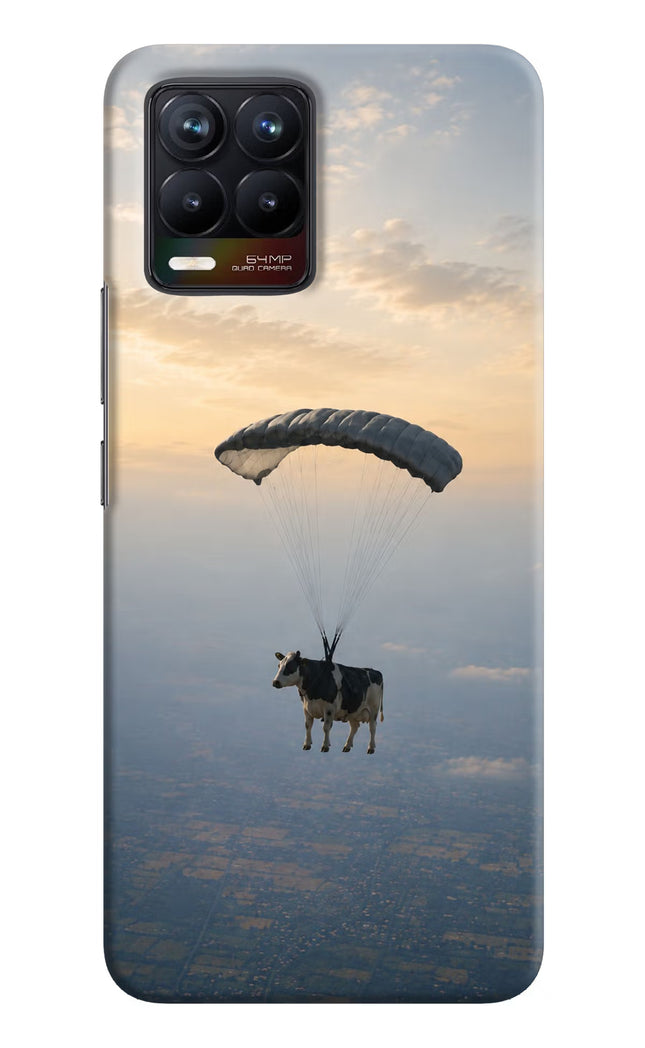 Skydiving Cow Realme 8/8 Pro (not 5G) Hard Case Back Cover by Casekaro