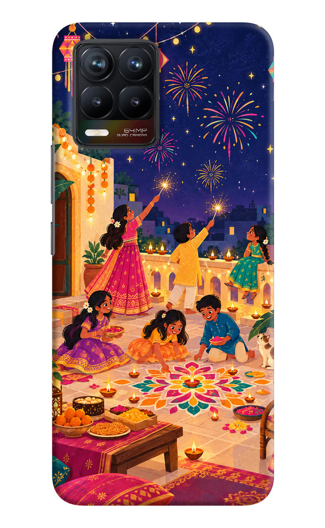 Diwali Night Realme 8/8 Pro (not 5G) Hard Case Back Cover by Casekaro