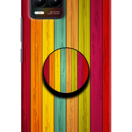 Multicolor Wooden Realme 8/8 Pro (not 5G) Pop Case by Casekaro