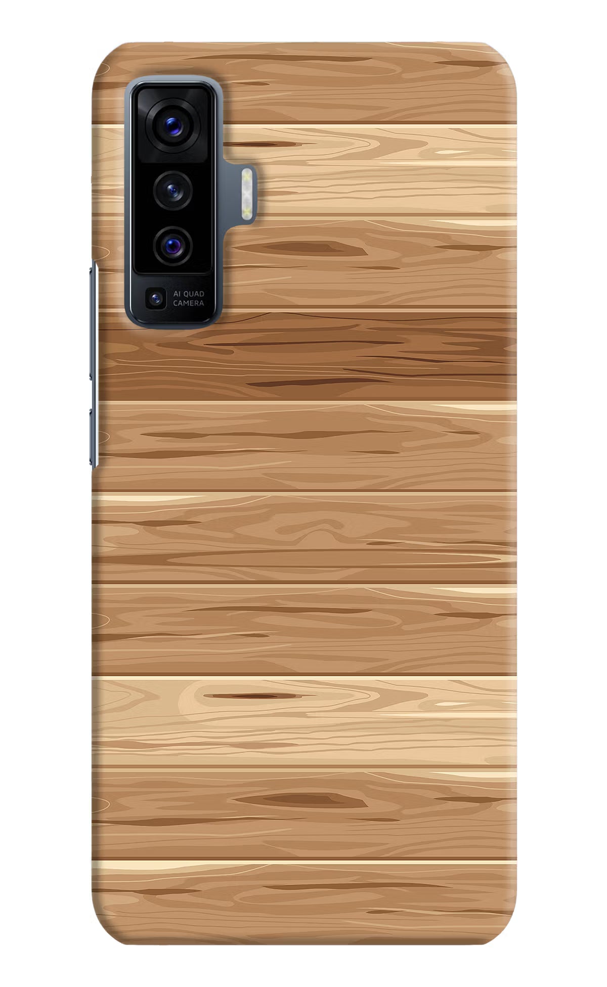 Wooden Vector Vivo X50 Hard Case Back Cover by Casekaro