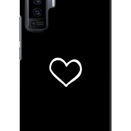 Heart Vivo X50 Hard Case Back Cover by Casekaro
