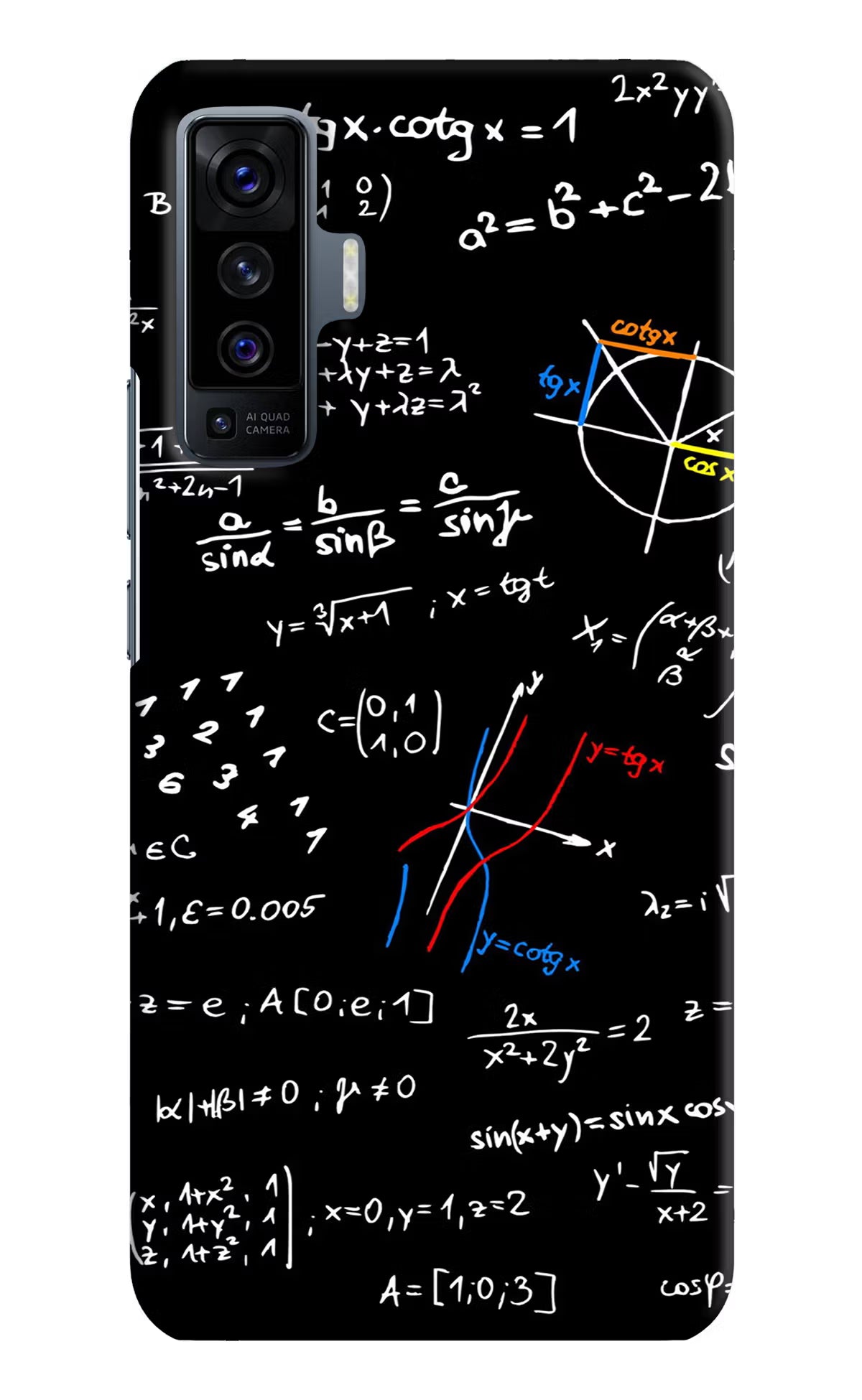 Mathematics Formula Vivo X50 Hard Case Back Cover by Casekaro
