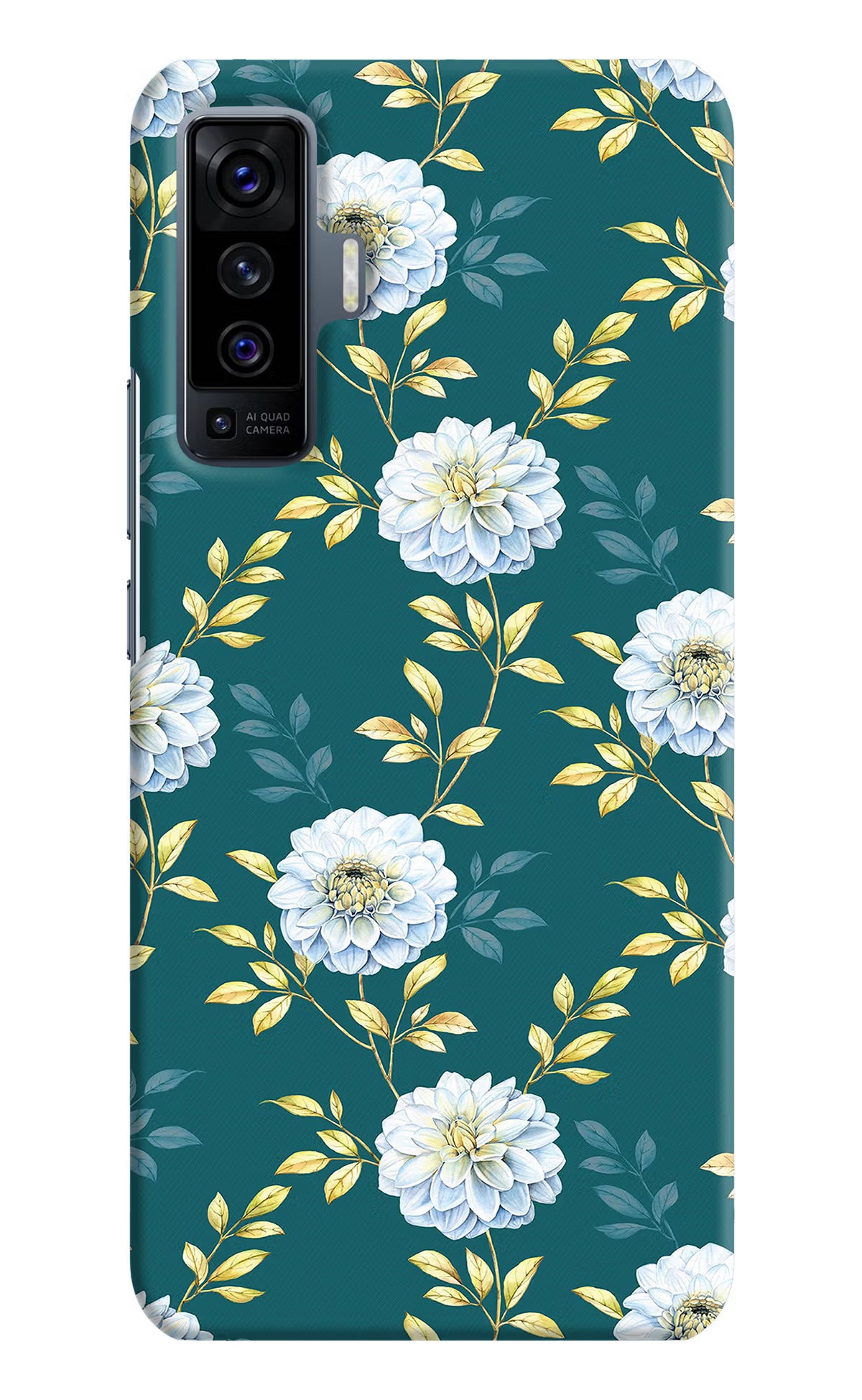 Flowers Vivo X50 Hard Case Back Cover by Casekaro