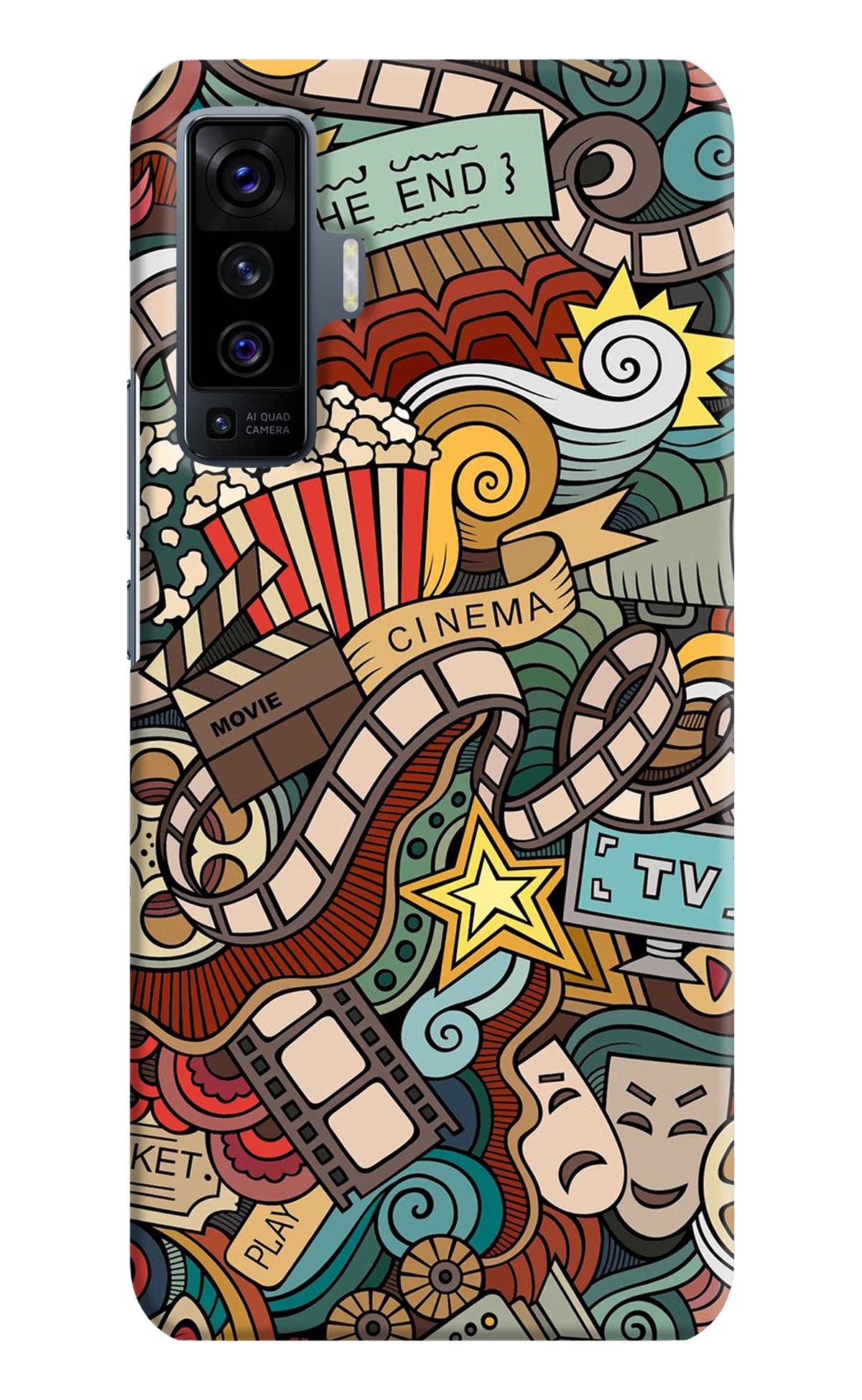 Cinema Abstract Vivo X50 Hard Case Back Cover by Casekaro