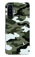 Camouflage Vivo X50 Hard Case Back Cover by Casekaro