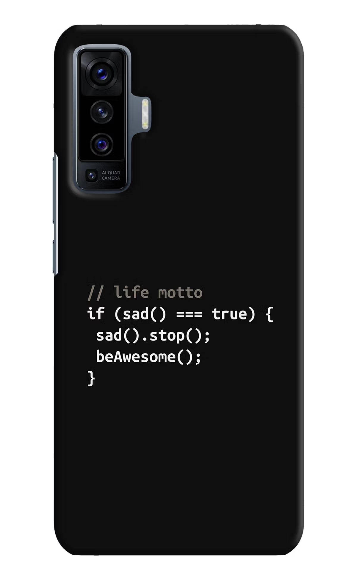 Life Motto Code Vivo X50 Hard Case Back Cover by Casekaro