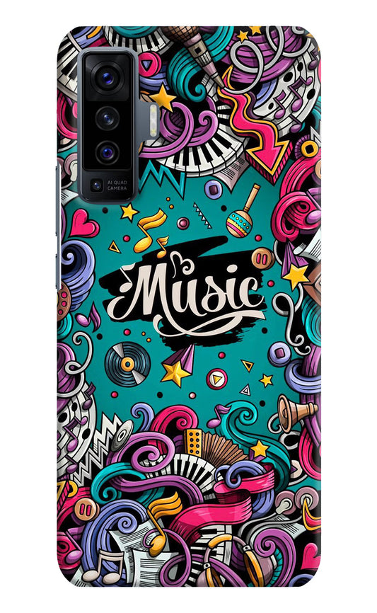 Music Graffiti Vivo X50 Hard Case Back Cover by Casekaro